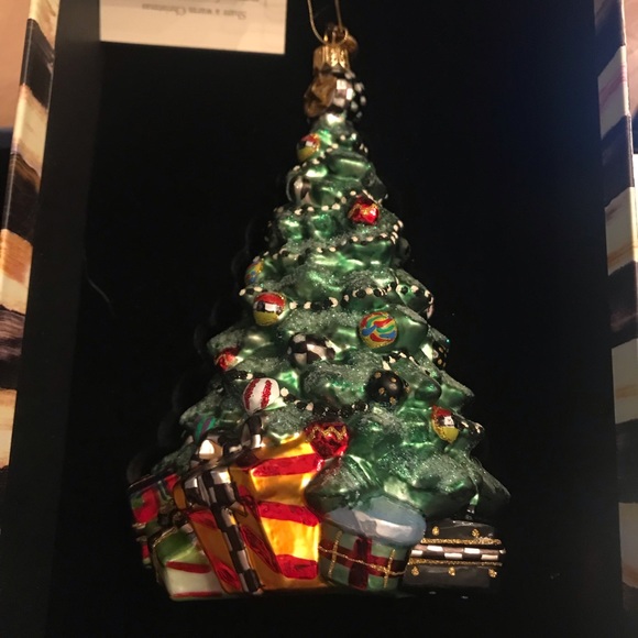 MacKenzie-Childs Other - MACKENZIE-CHILDS Tannenbaum Glass Christmas Tree Ornament NWT